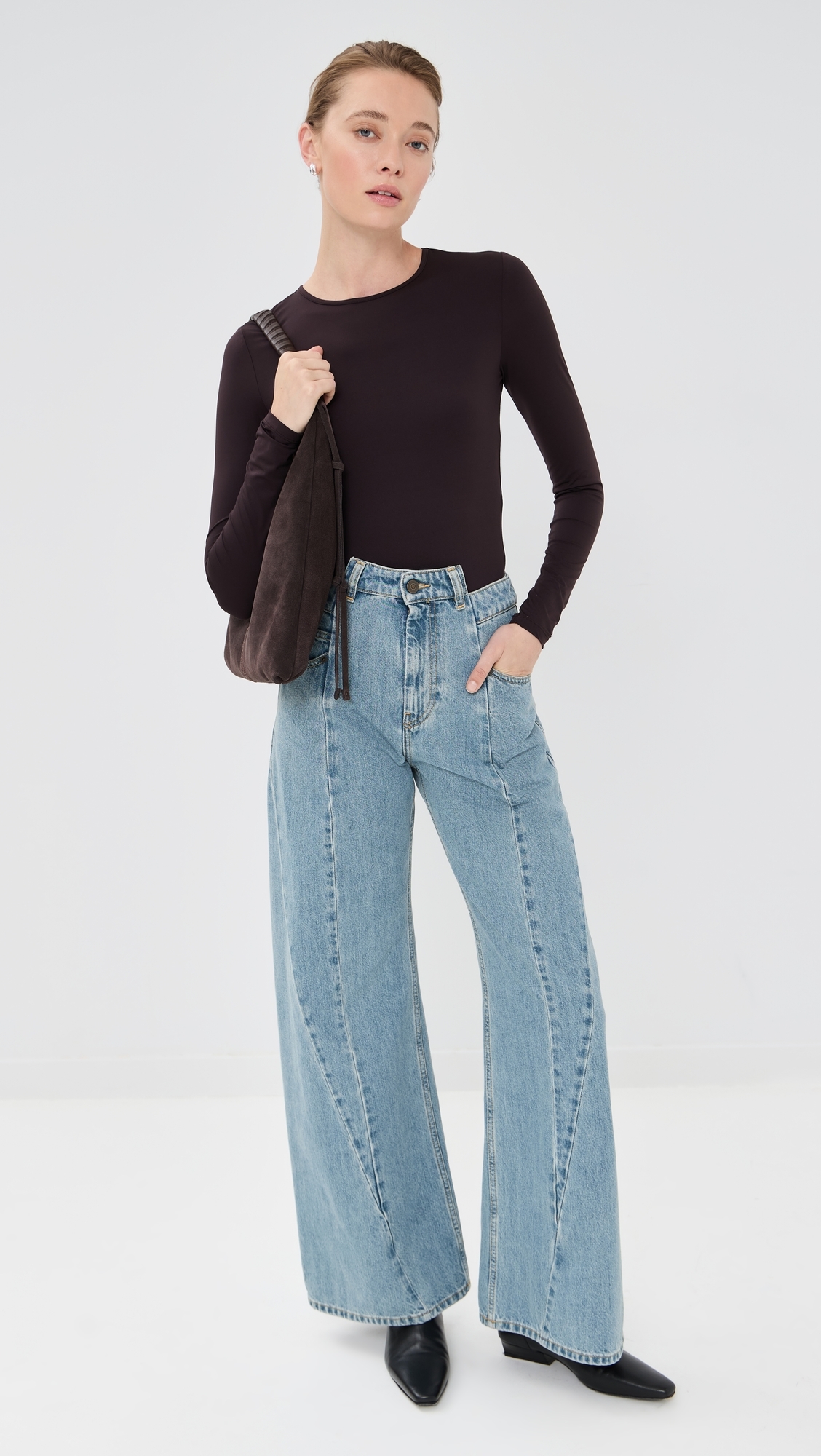 5 Pockets Pants Medium Blue Stone Wash