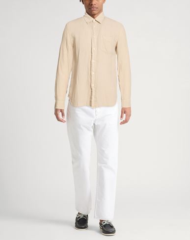 Man Shirt Beige Size XXL Linen