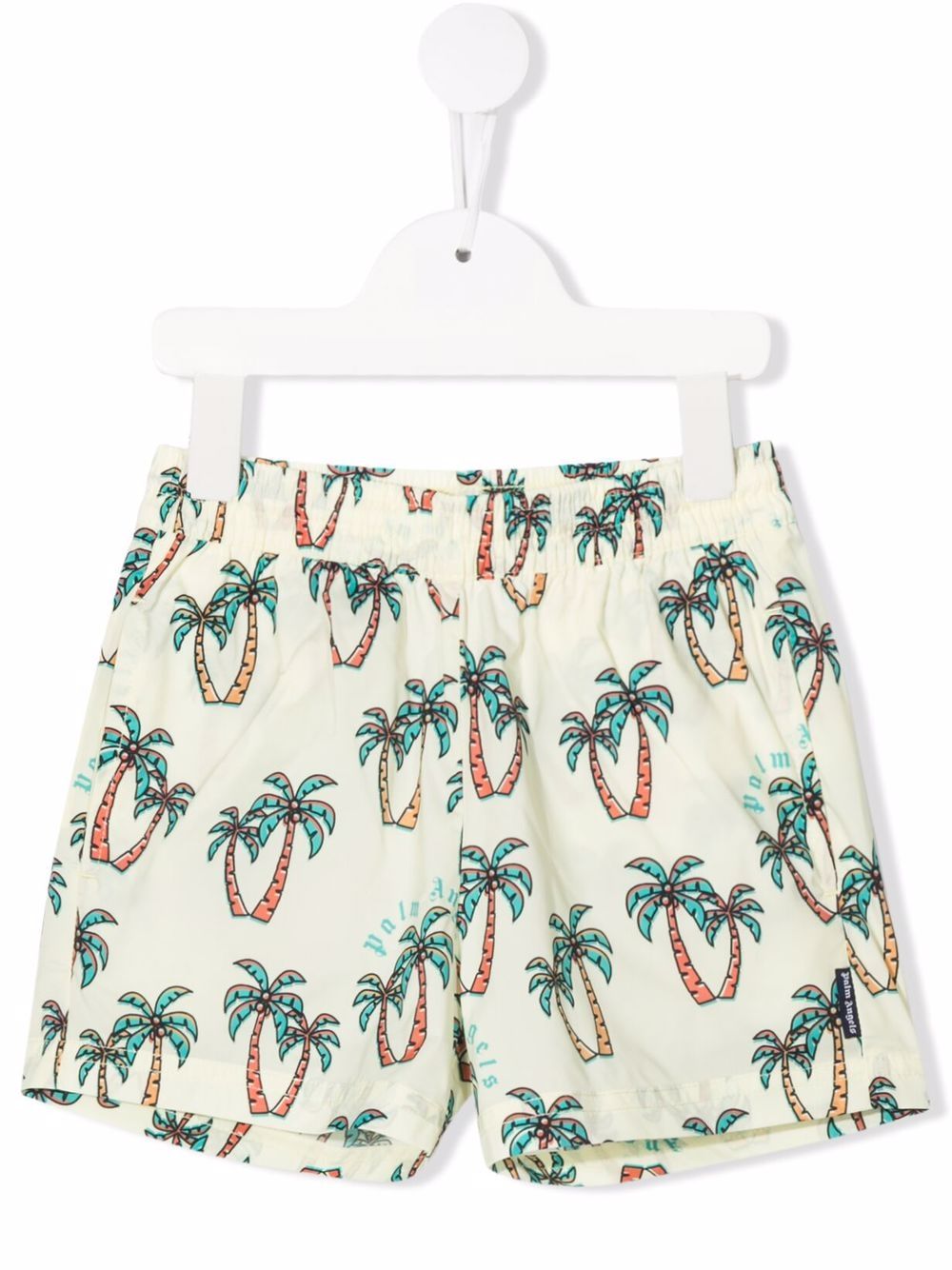 Palm tree-print swim shorts - Yellow