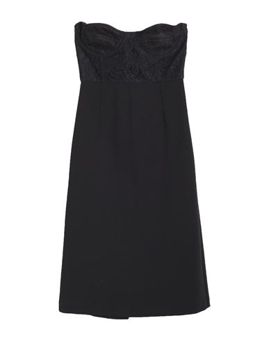 Woman Mini dress Black Size 6 Viscose, Polyamide, Elastane