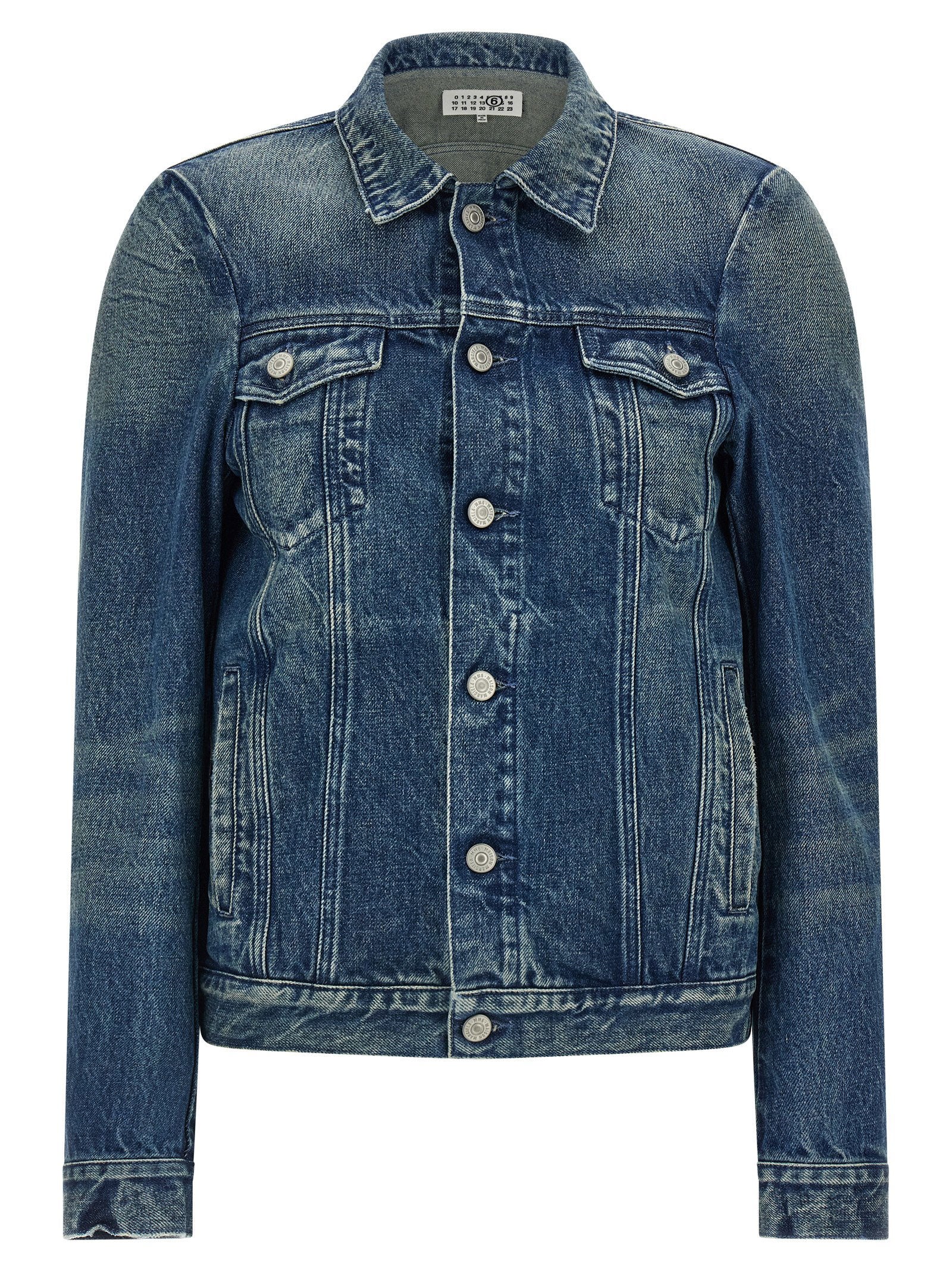Stone-Washed Denim Jacket — Blue