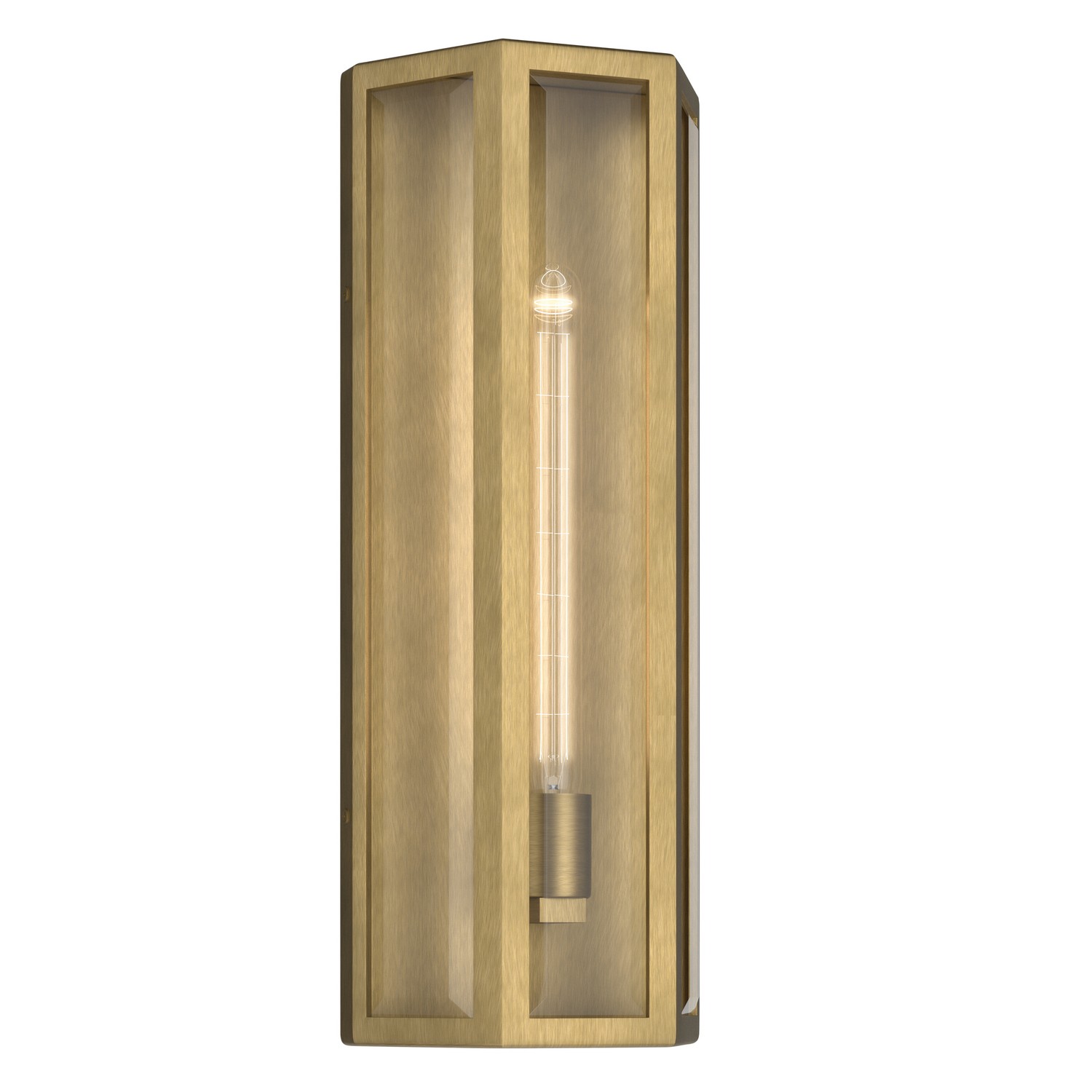 Natural Brass Outdoor Wall Mount from the Berens Collection