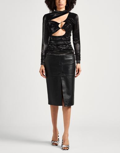 Woman Top Black Size 6 Silk, Polyester, Elastane