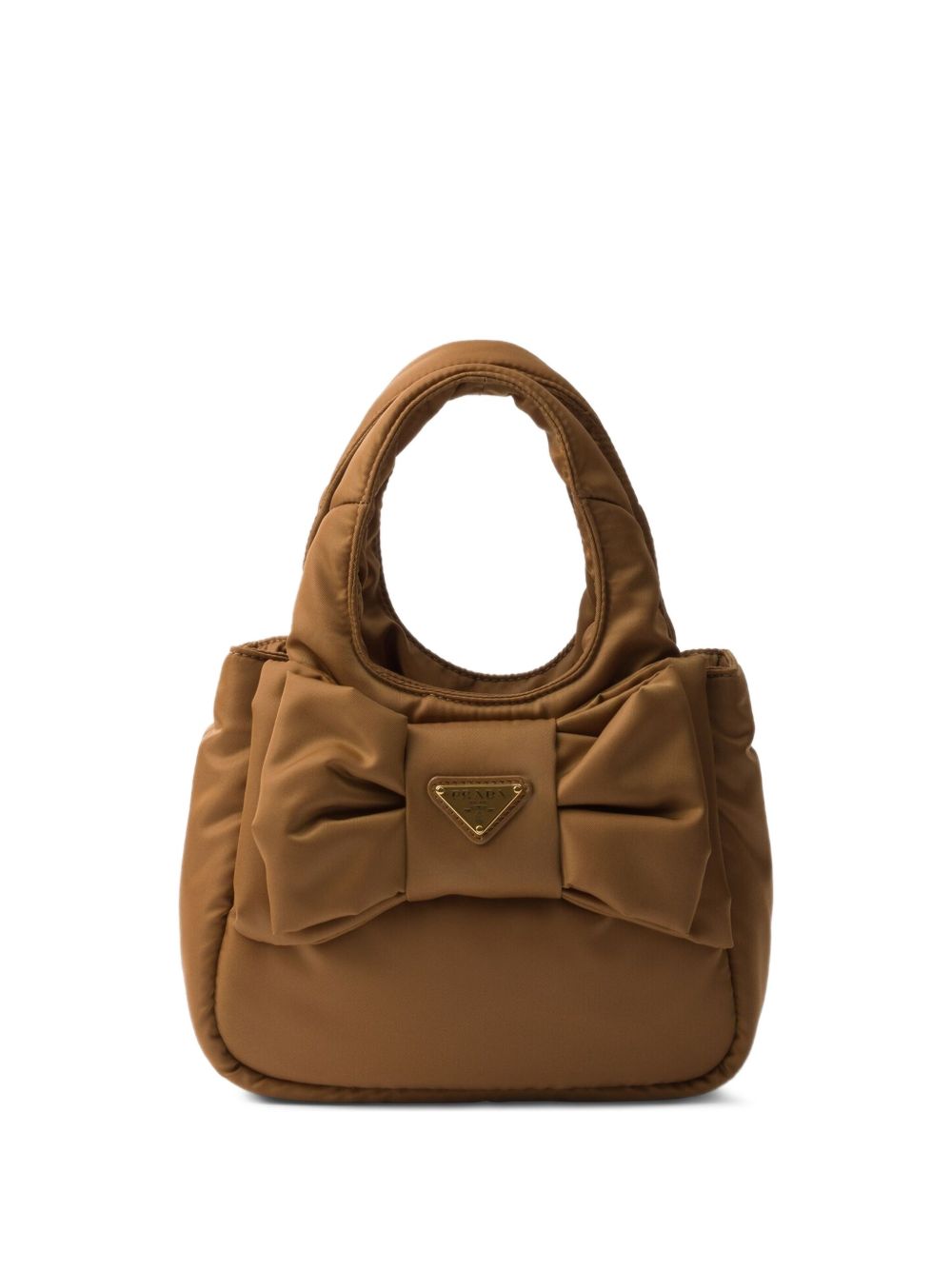Prada Re-Nylon bow-detail mini bag - Brown