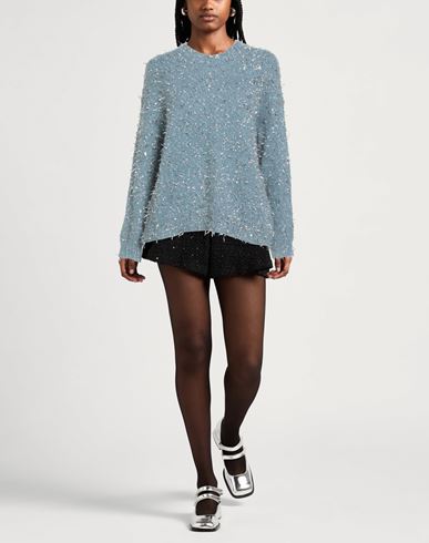 Woman Sweater Light blue Size S Polyamide, Mohair wool, Alpaca wool, Metallic fiber