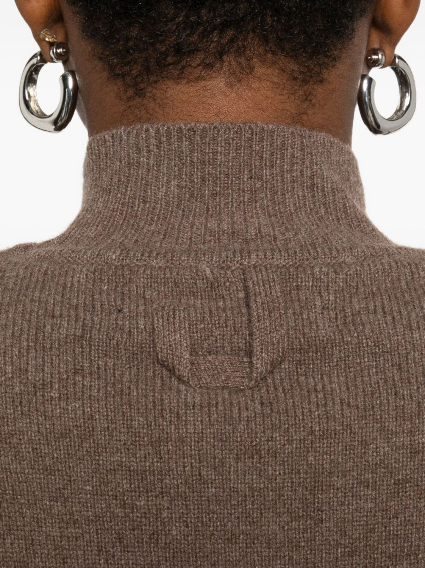 High-neck Short-sleeve Top