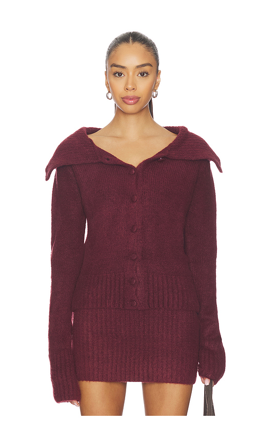 SNDYS Kenni Knit Top in Cherry. L also in S, XXS, XS