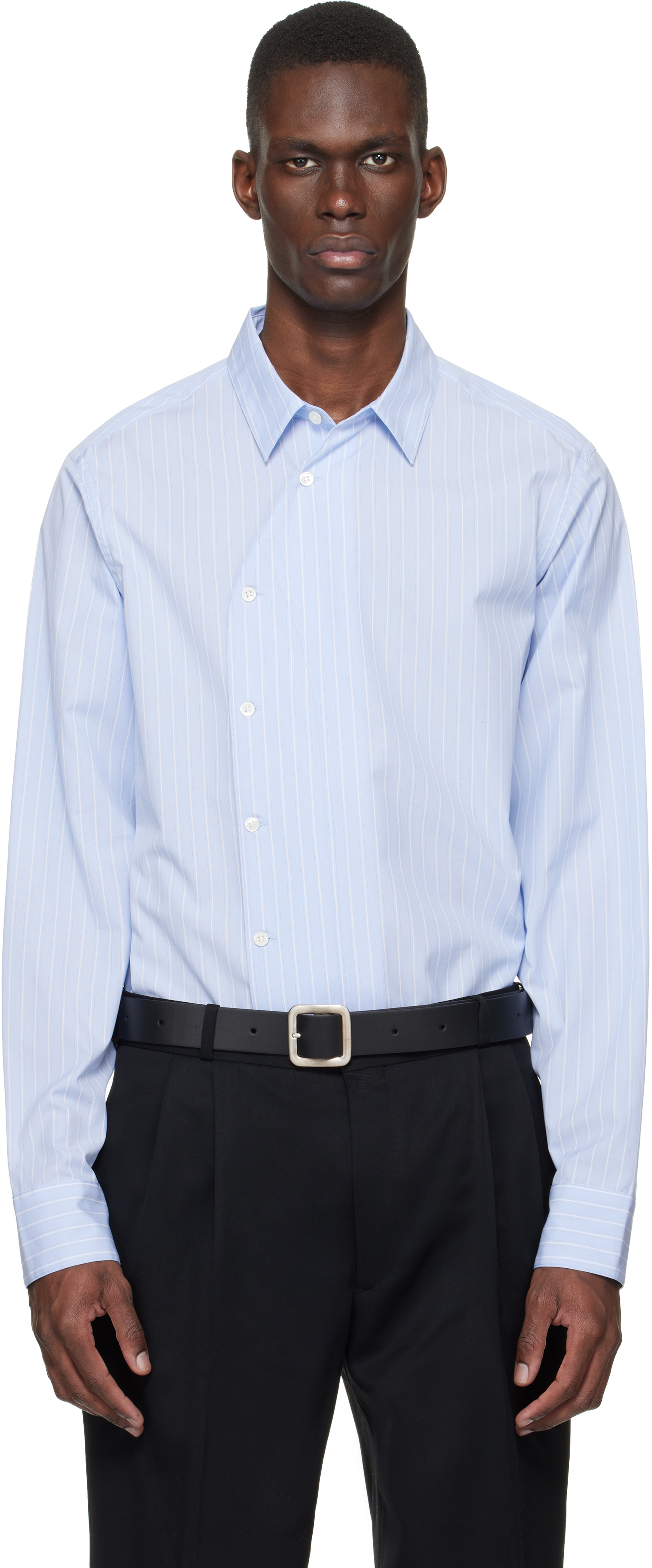 Blue Asymmetrical Shirt