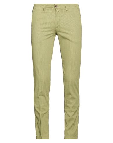 Man Pants Lime green Size 30 Cotton, Elastane