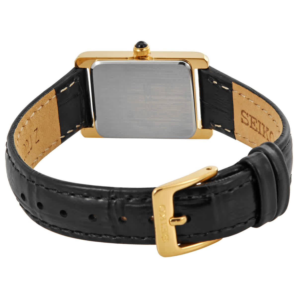 Quartz White Dial Black Leather Ladies Watch SWR054