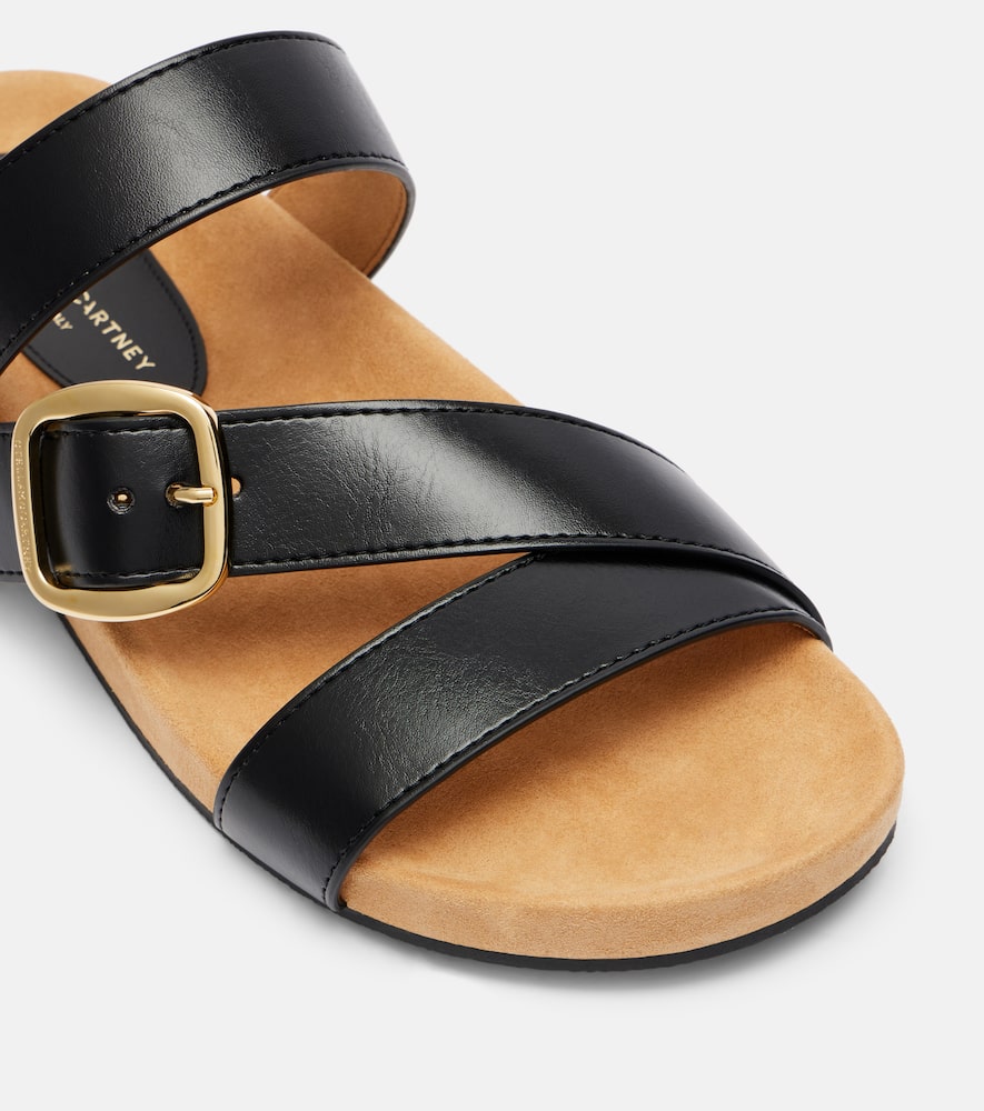 Gaia faux leather slides