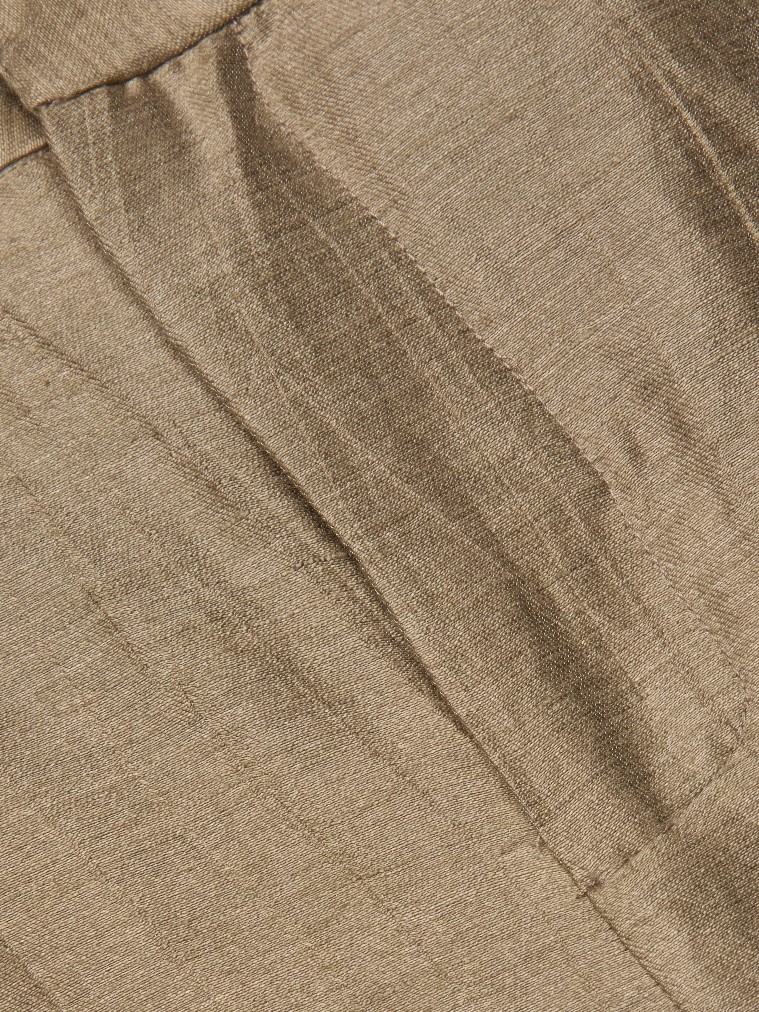 Allanah Linen-Blend Trouser In Grey Taupe