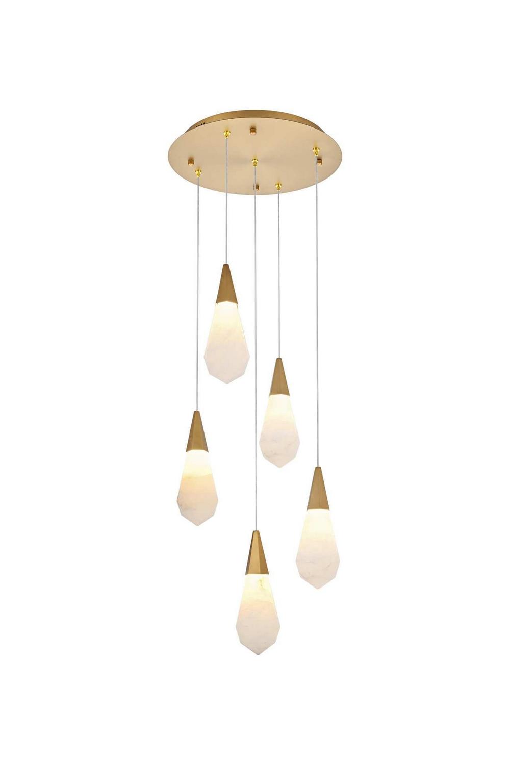 Satin Gold LED Pendant from the Amora Collection