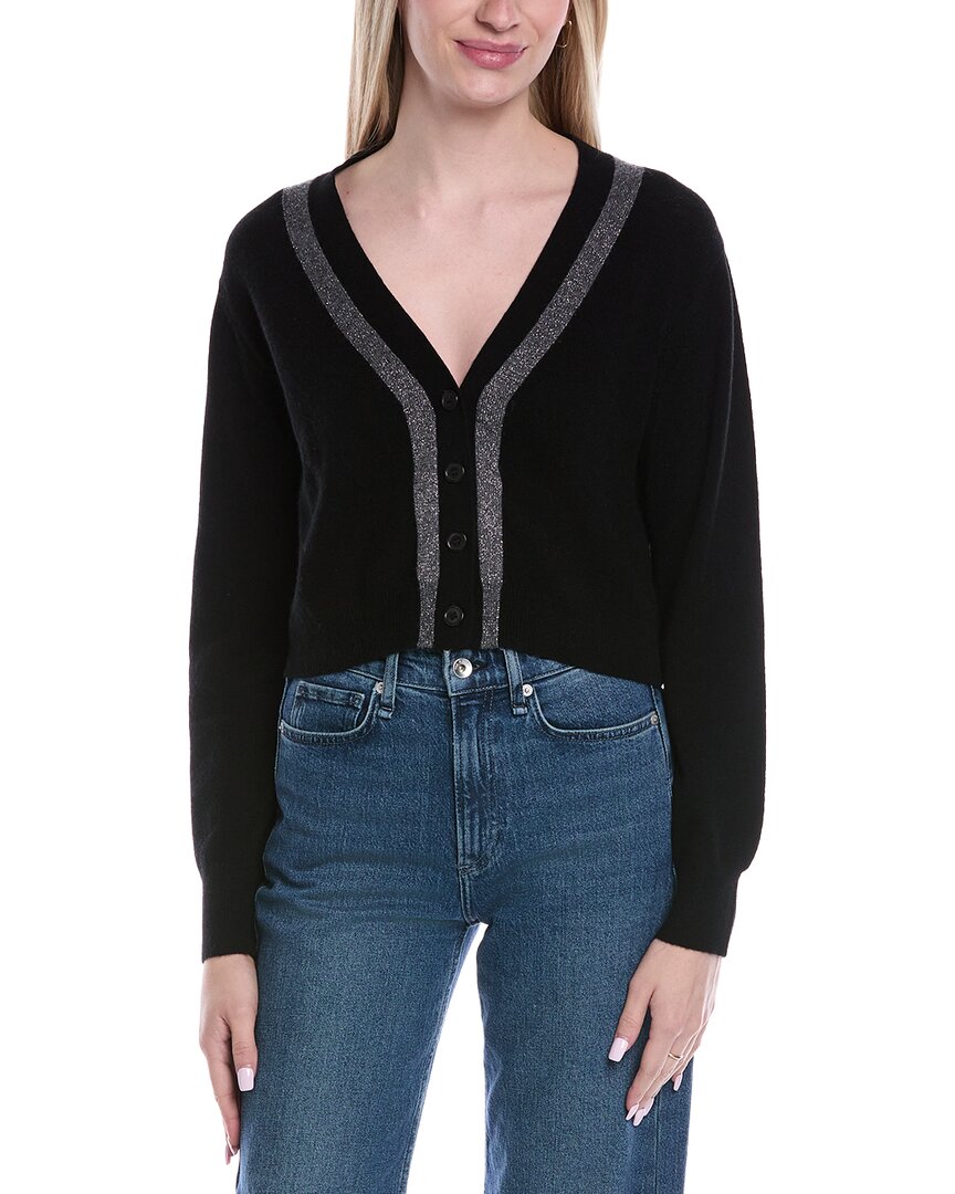 Lurex Trim Wool & Cashmere-Blend Cardigan