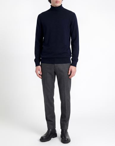 Man Turtleneck Midnight blue Size 36 Polyamide, Wool, Viscose, Cashmere