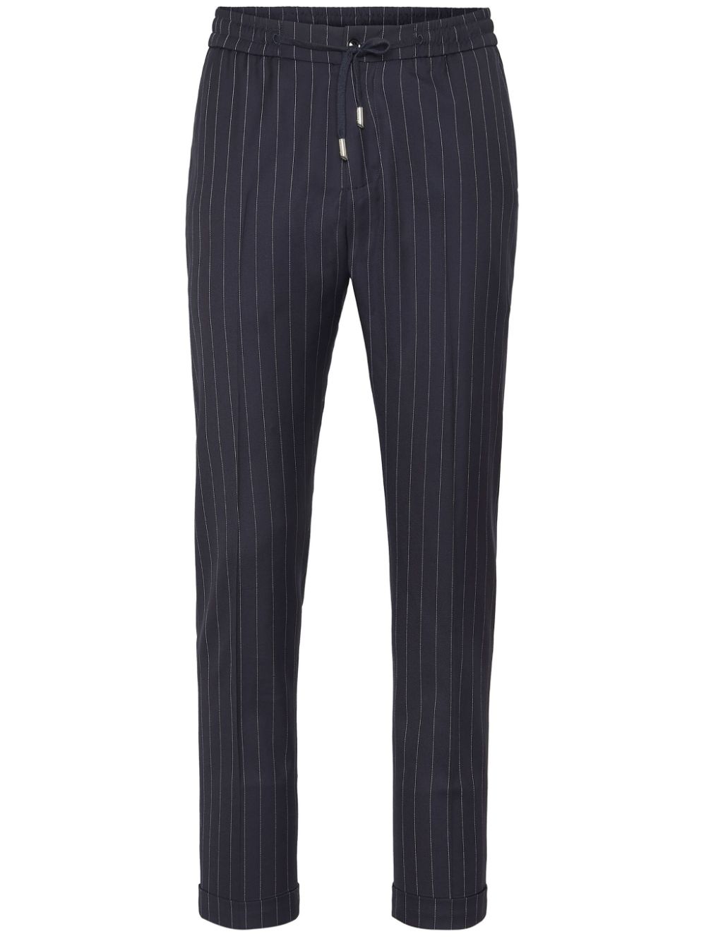 Pinstriped wool trousers - Blue