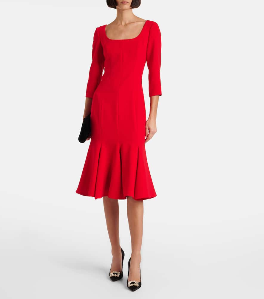 Crêpe midi dress