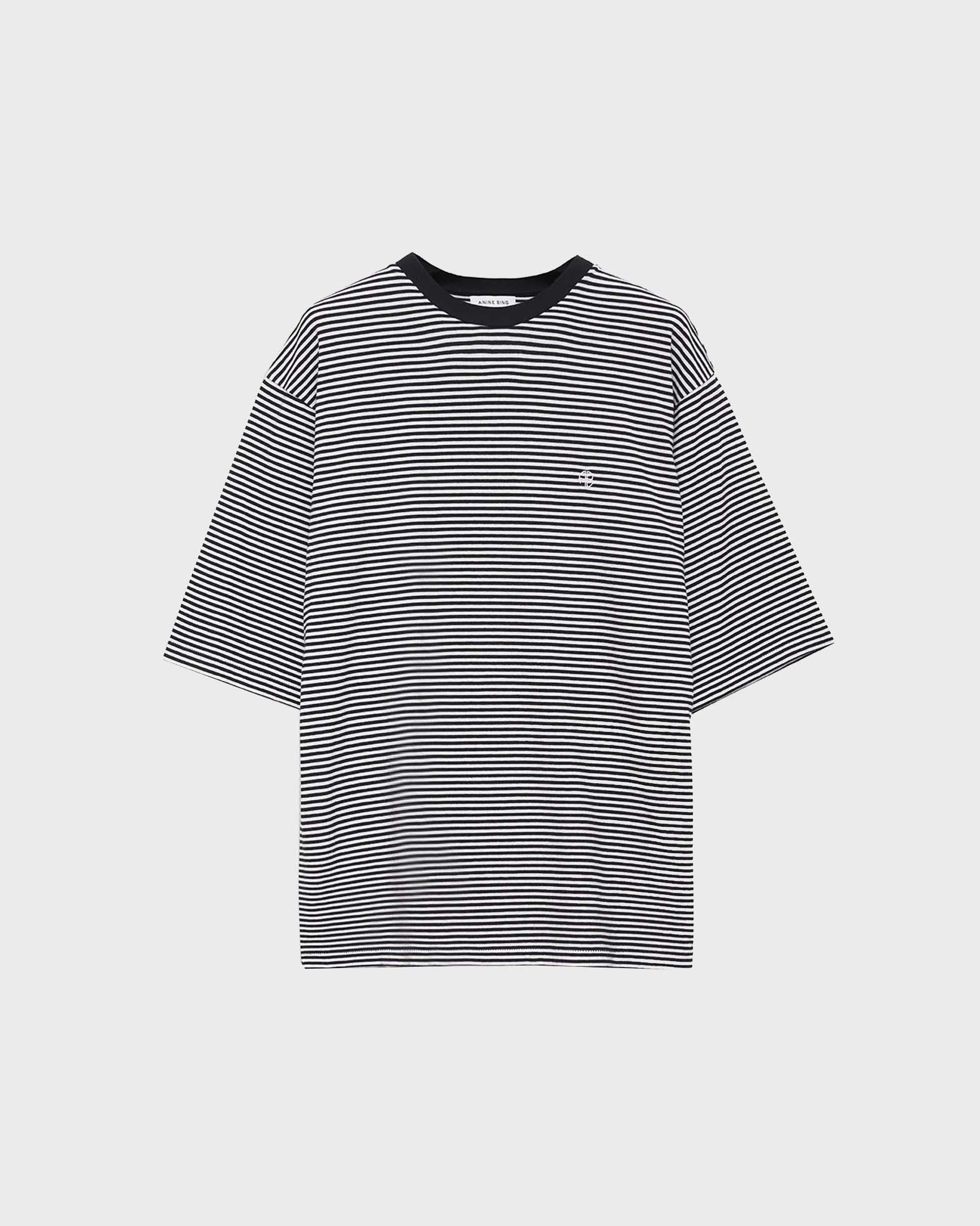 Anine Bing T-Shirt Bo Black and white
