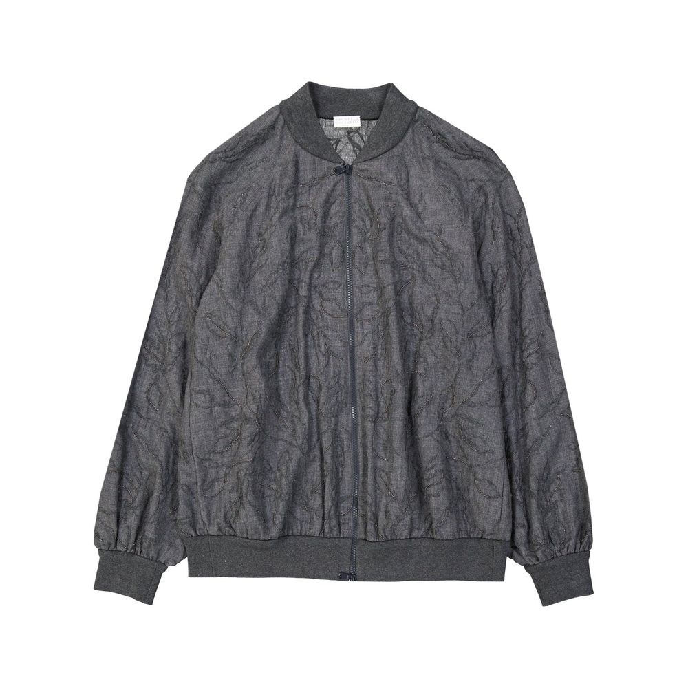 Virgin Wool Bomber — Gray