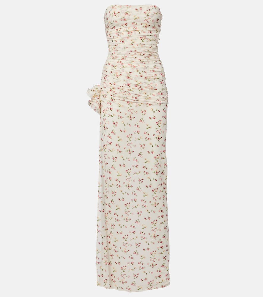 Floral ruched gown