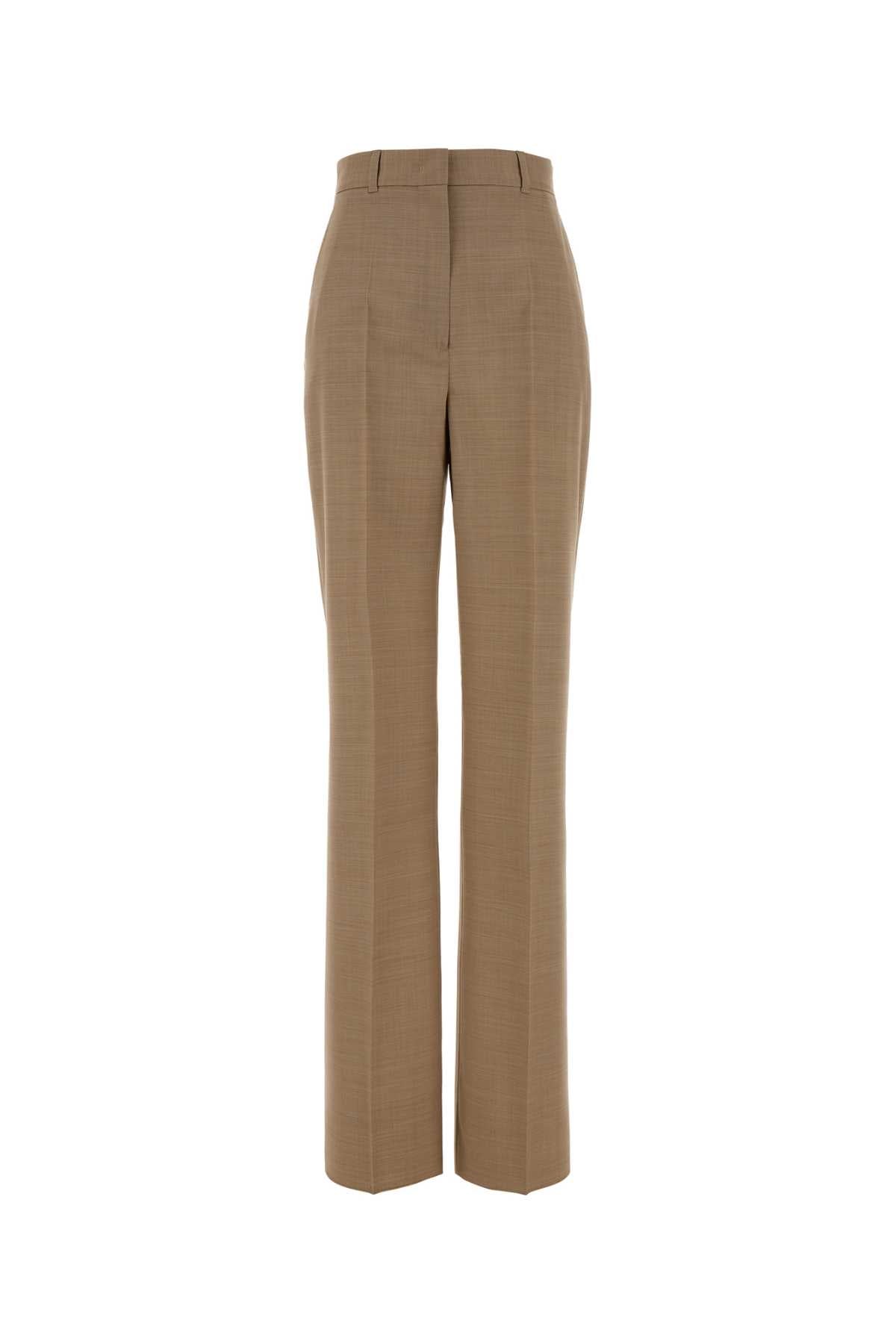 Virgin Wool Trousers — Beige