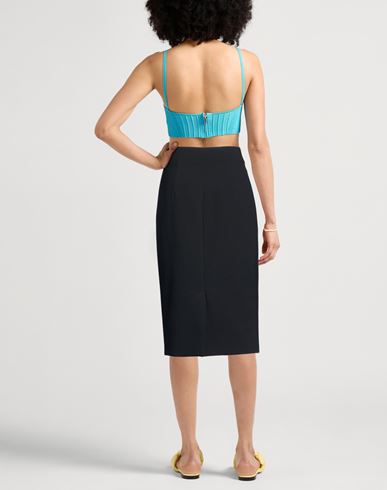 Woman Midi skirt Black Size 4 Polyester, Elastane
