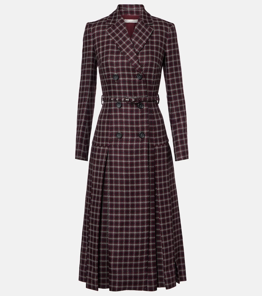 Chaney houndstooth wool-blend midi dress