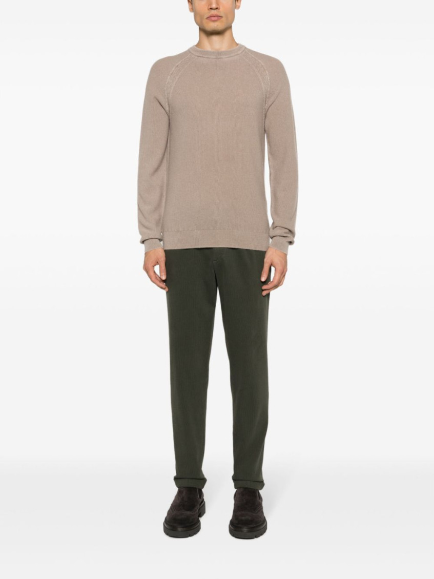 Olive Cotton Trousers
