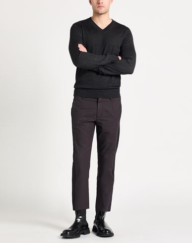 Man Pants Dark brown Size 32 Polyamide, Cotton