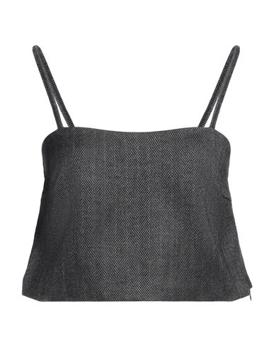 Woman Top Grey Size M Polyester, Viscose, Elastane