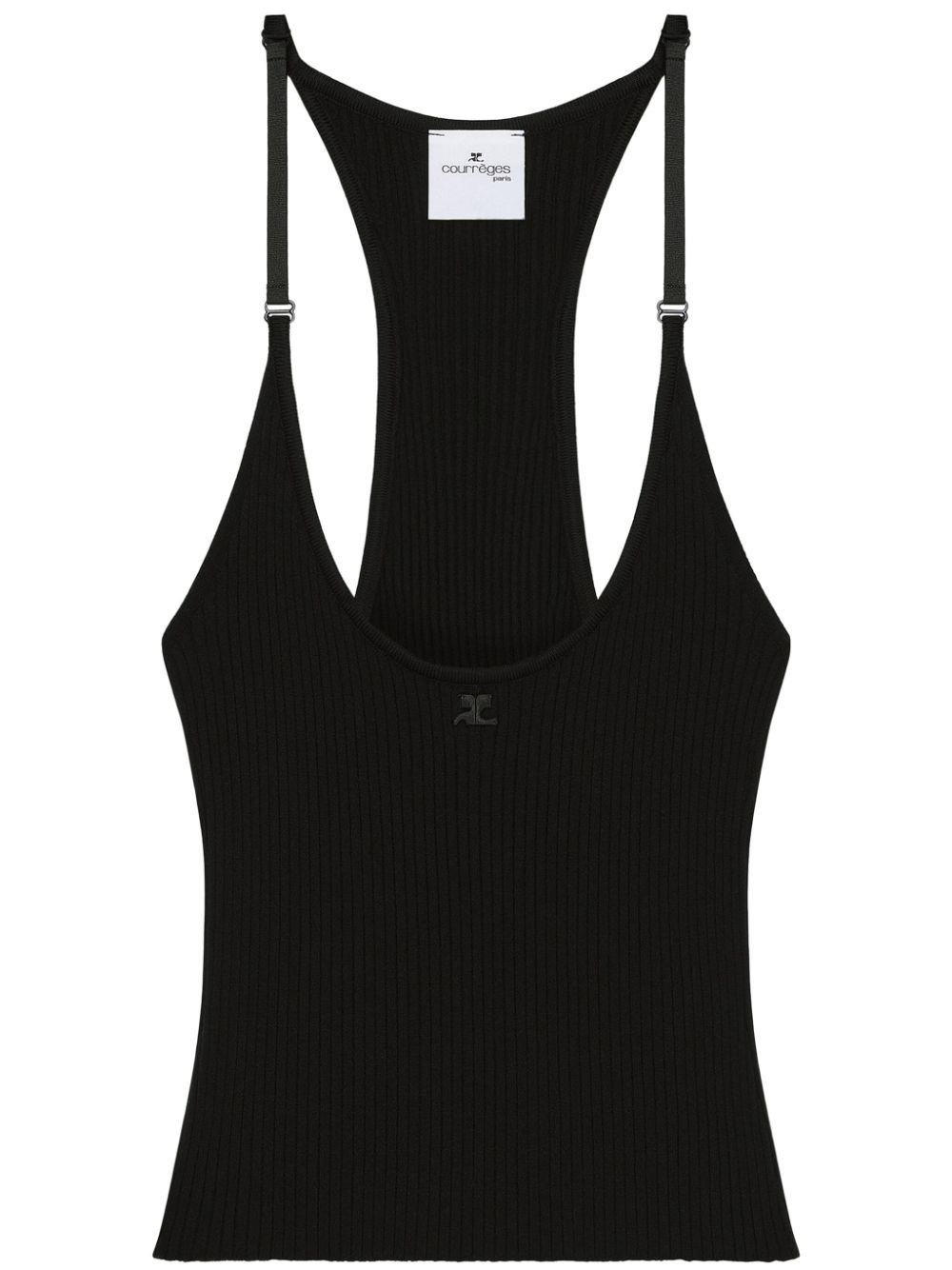 Scuba-knit tank top - Black