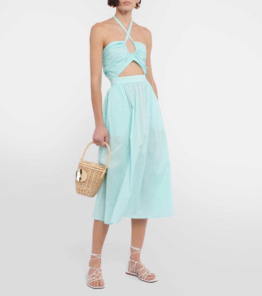 Marysia Cutout cotton midi dress