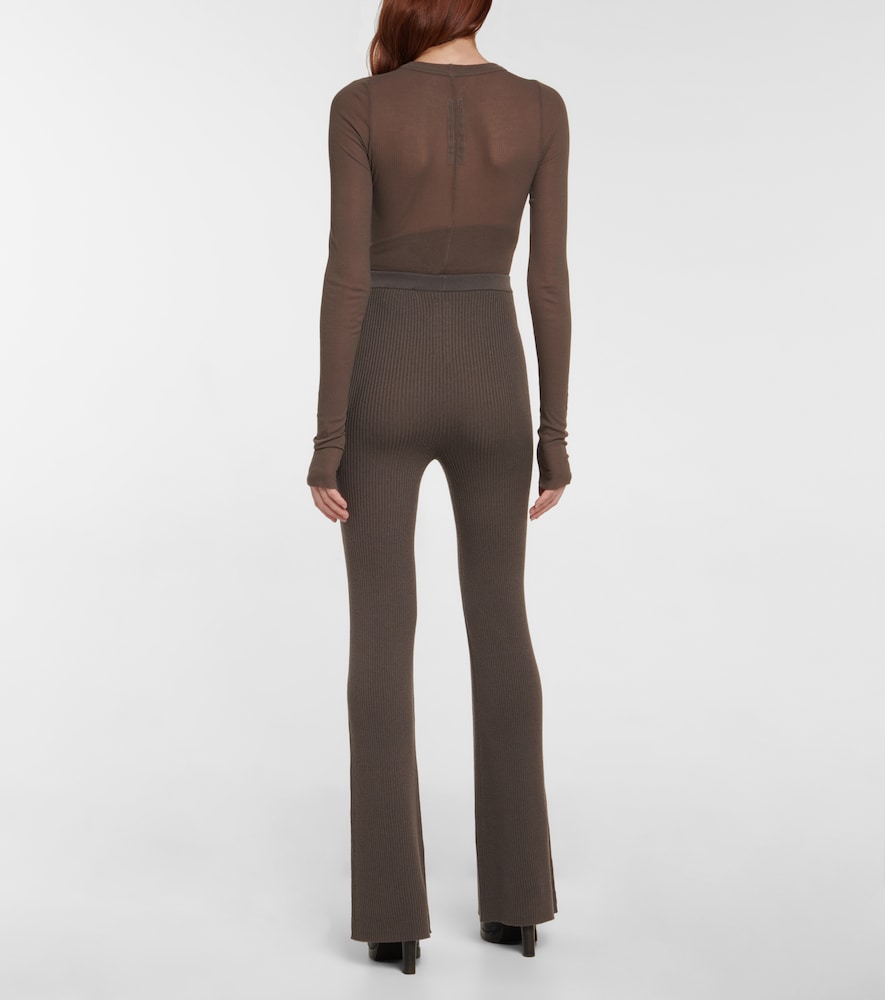 Rick Owens Rib-knit wool-blend pants