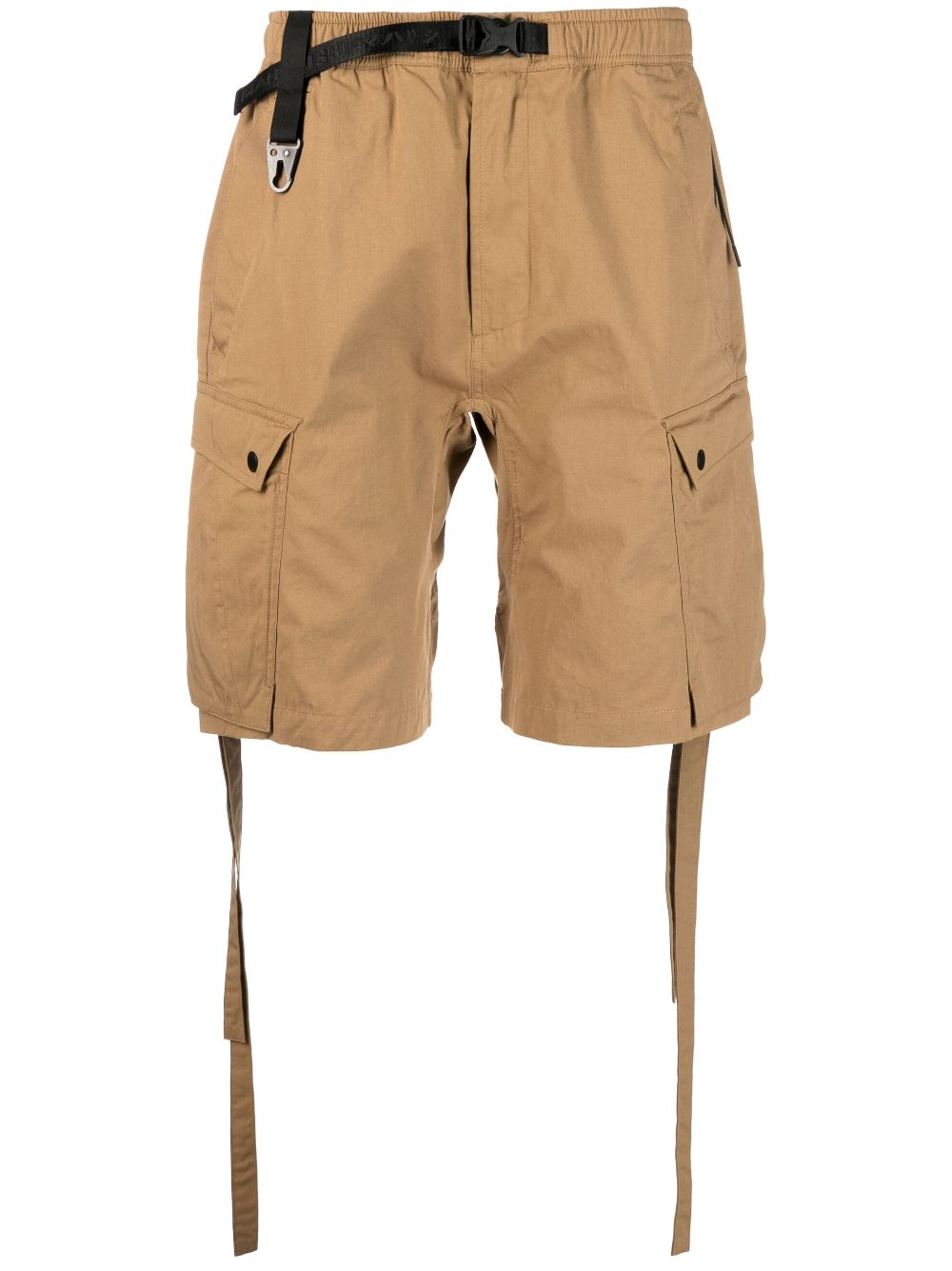 Strap-detail cargo shorts - Black