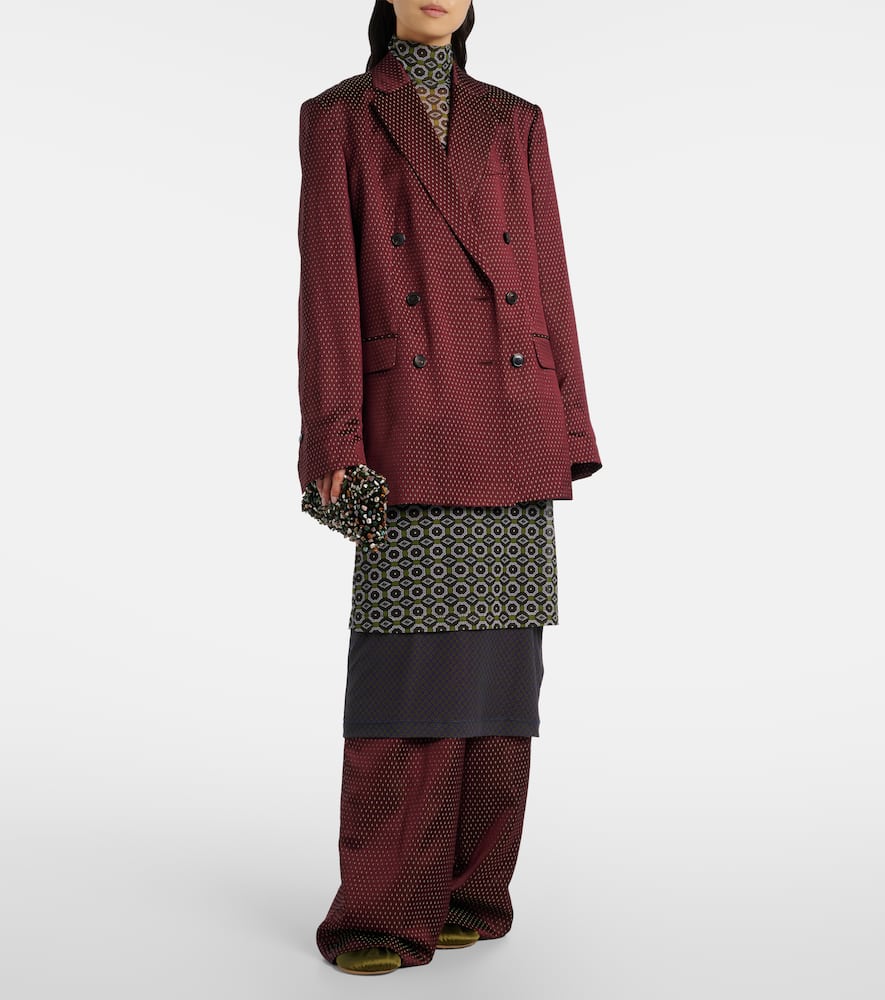 Belted high-rise wide-leg pants