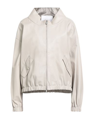 Woman Jacket Beige Size 6 Leather