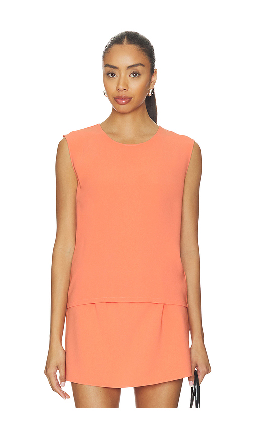LESET Arielle Sleeveless Crew in Coral. XS. Also in S