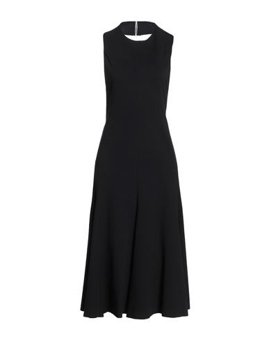 Woman Midi dress Black Size L Viscose, Polyamide, Elastane