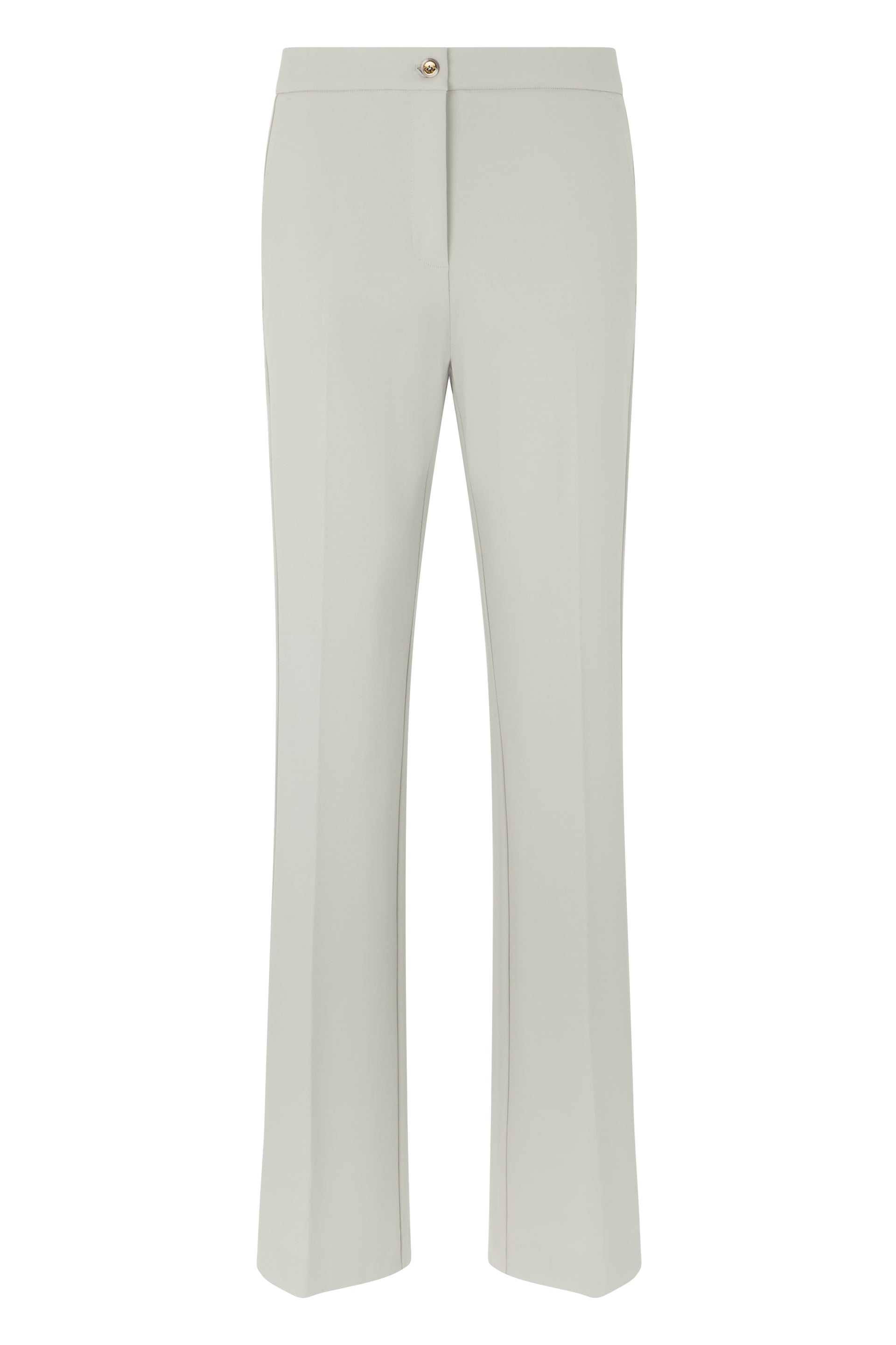 Viscose Button-Front Flare Trousers for Women