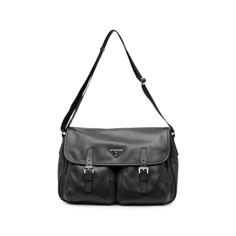 Re-Nylon Leather Shoulder Bag