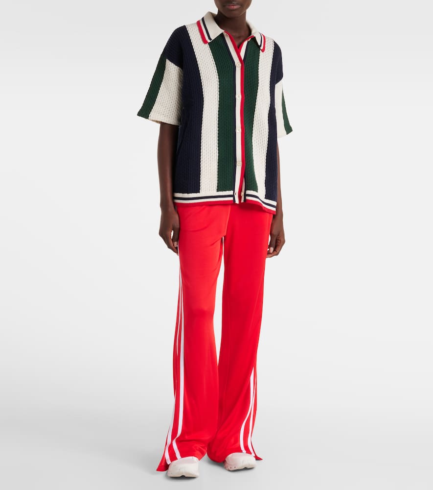 Reverie Chino striped open-knit cotton shirt