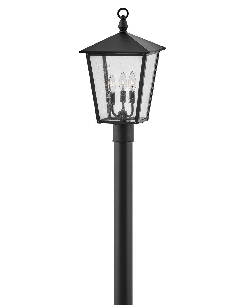 Black LED Post Top or Pier Mount Lantern from the Huntersfield Collection