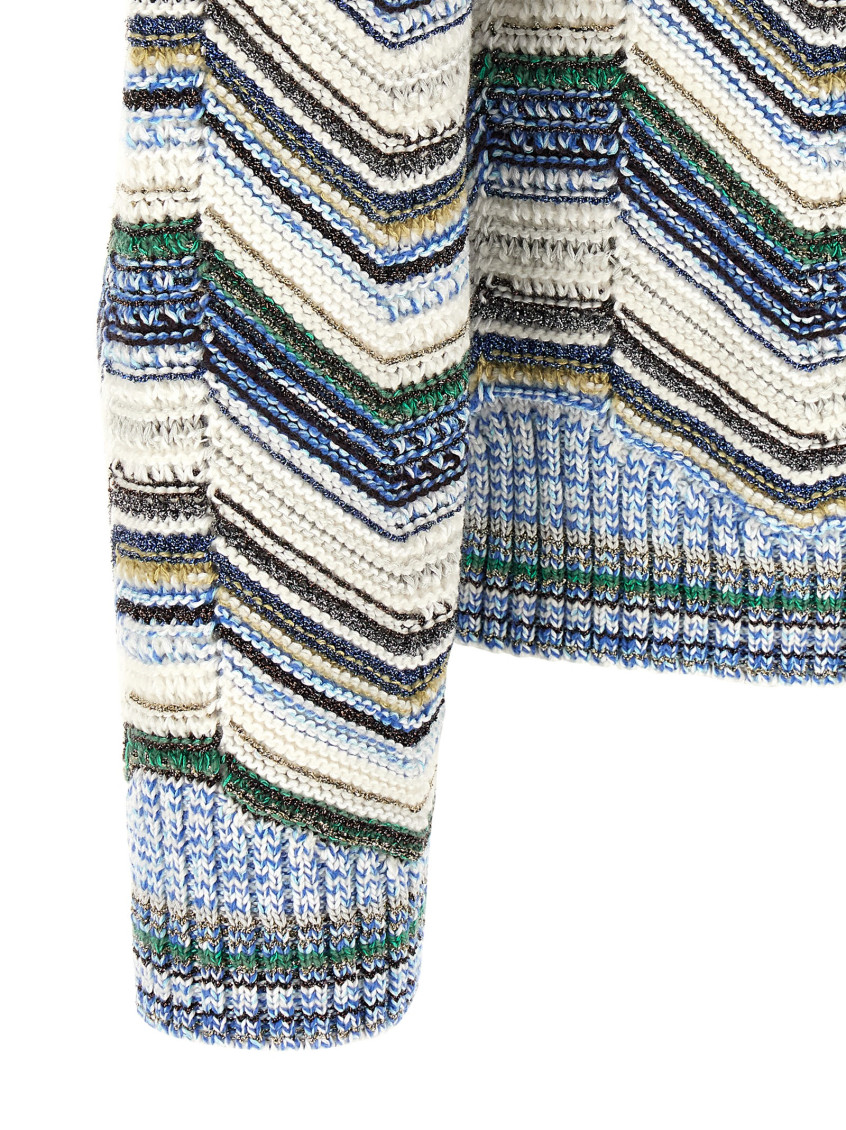Multicolor Crew Neck Sweater