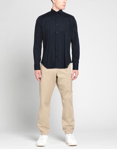 Man Shirt Midnight blue Size 15 ½ Cotton, Elastane
