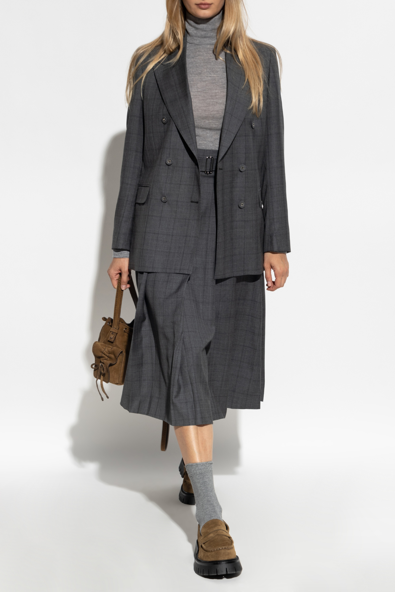 Wool Blazer, Women's, Grey