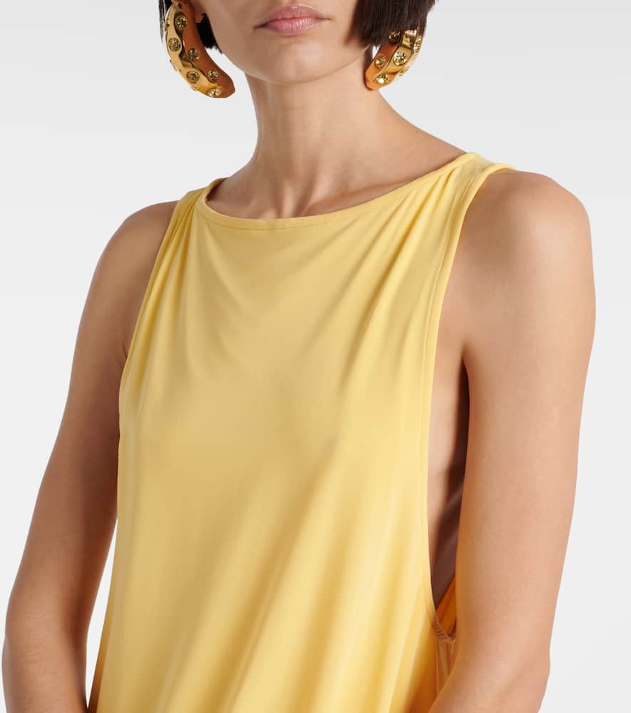Peplo draped jersey minidress