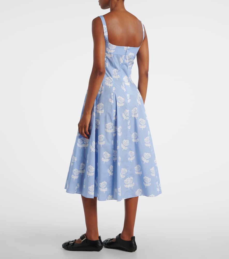Floral cotton midi dress