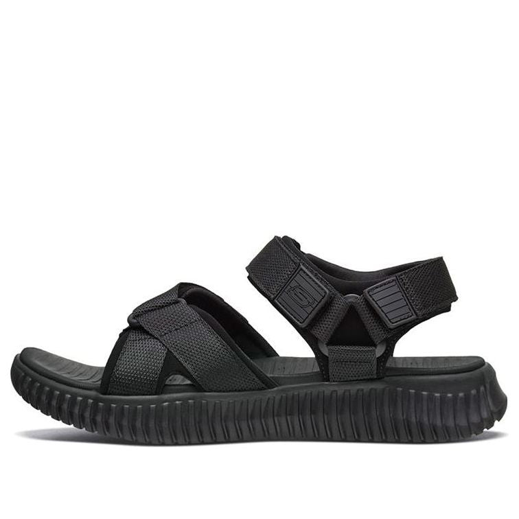 Elite Flex Velcro Sports Black Sandals