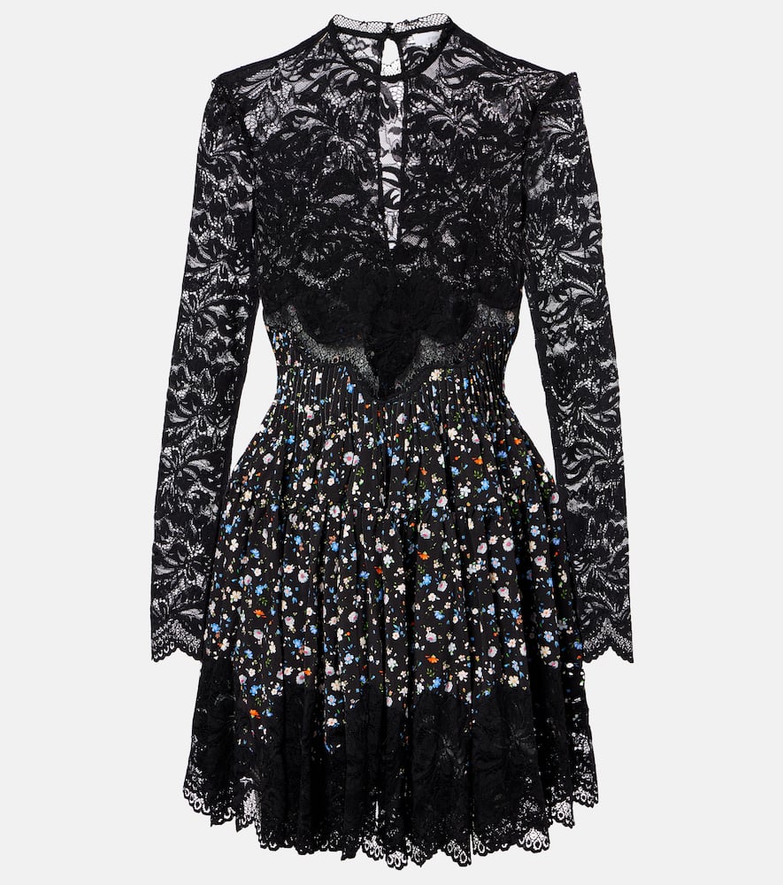 Floral lace minidress