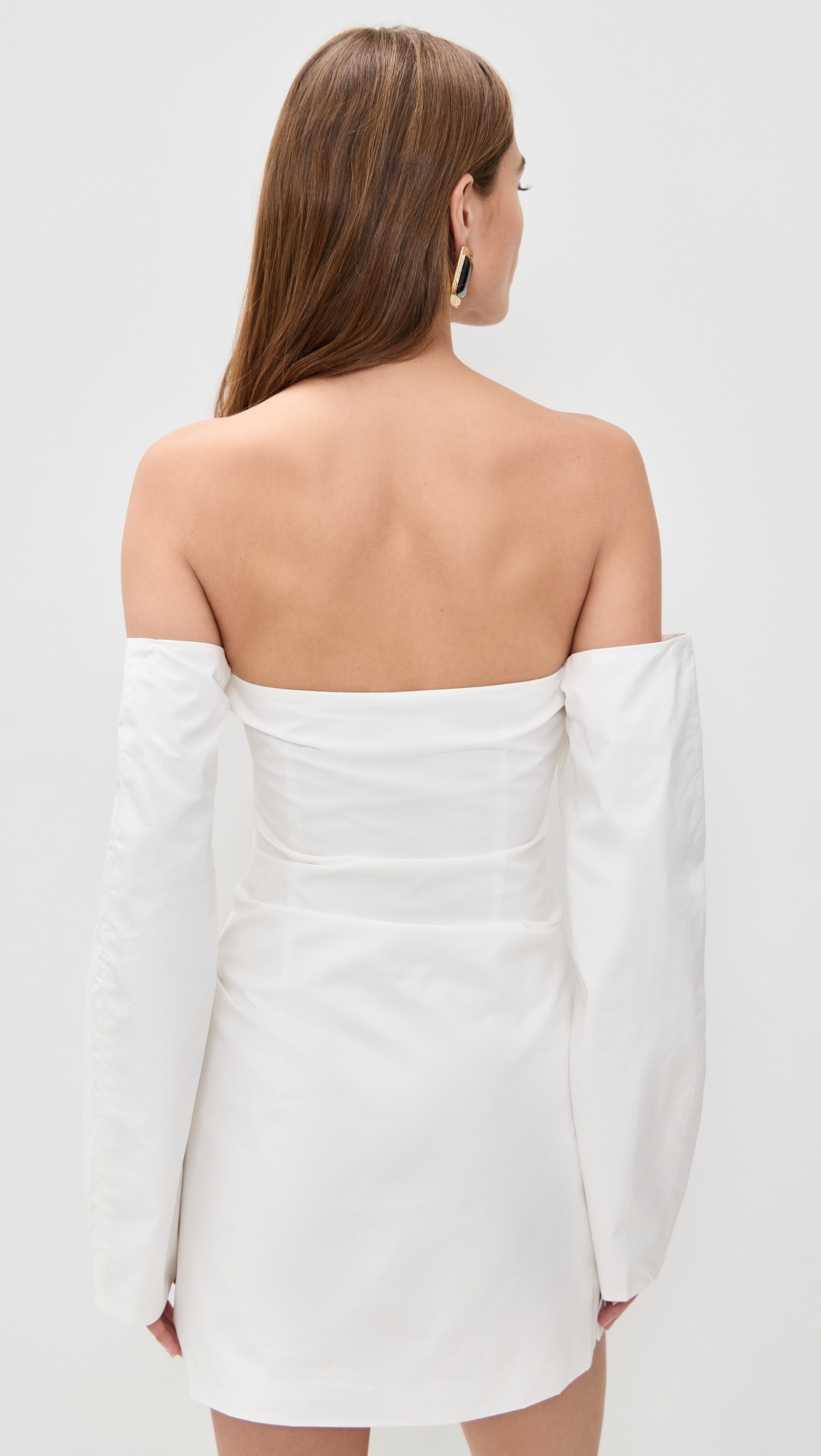 Martina Sleeved Mini Dress Ivory